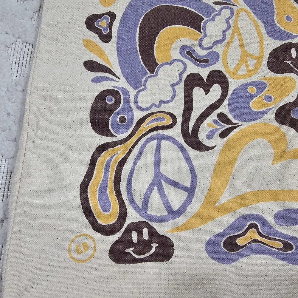 NWT Earthbound hippie psychedelic tote bag - Picture 2 of 5
